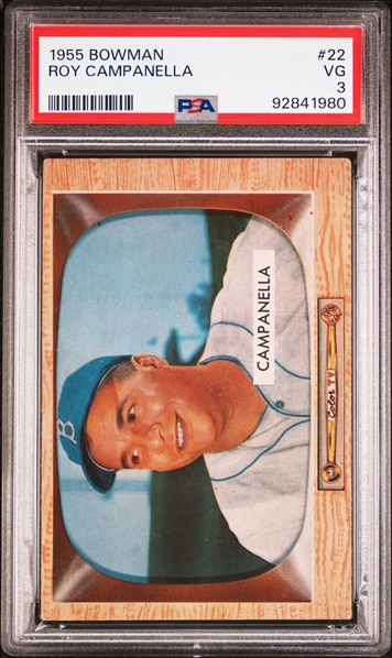 1955 Bowman #22 Roy Campanella PSA 3 (VG)